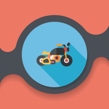 Uzun Gölge, eps10 ile ulaşım motosiklet düz simgesi
