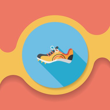 Uzun Gölge, eps10 spor ayakkabı düz simgesi