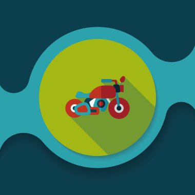 Uzun Gölge, eps10 ile ulaşım motosiklet düz simgesi