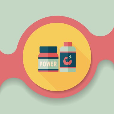 Uzun Gölge, eps10 ile ek ilaç düz simgesi