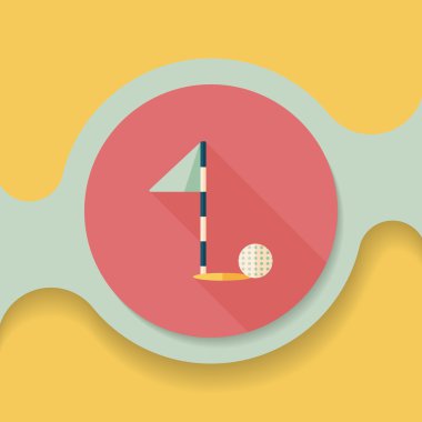 Uzun Gölge, eps10 Golf düz simgesi