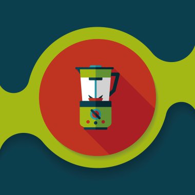 Uzun Gölge, eps10 ile mutfak eşyaları elektrikli meyve sıkacağı düz simgesi