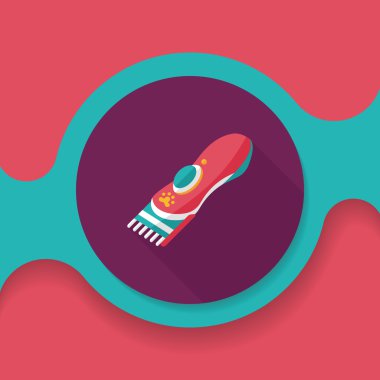 Uzun Gölge, eps10 ile evde beslenen hayvan tıraş makinesi düz simgesi