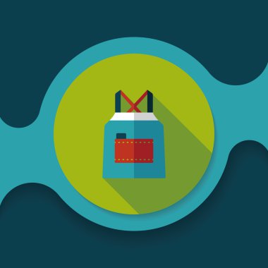 Uzun Gölge, eps10 ile mutfak önlük düz simgesi