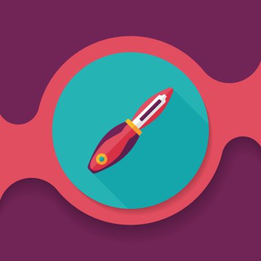 Uzun Gölge, eps10 ile mutfak eşyaları meyve bıçağı düz simgesi