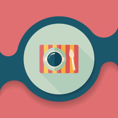 Uzun Gölge, eps10 sofra düz simgesiyle