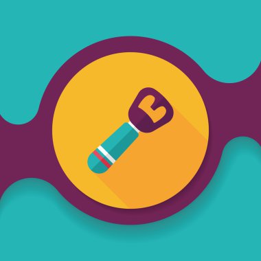 Uzun Gölge, eps10 ile mutfak eşyaları konserve açacağı düz simgesi