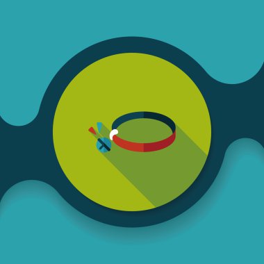 Uzun Gölge, eps10 ile evde beslenen hayvan köpek zincirleri düz simgesi