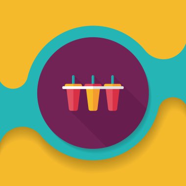 Uzun Gölge, eps10 ile mutfak eşyaları Buz yapıcı düz simgesi