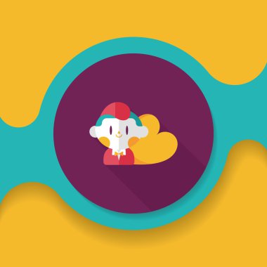 Uzun Gölge, eps10 ile Sevgililer günü çocuk düz simgesi