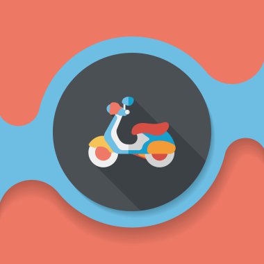 Uzun Gölge, eps10 ile ulaşım scooter düz simgesi