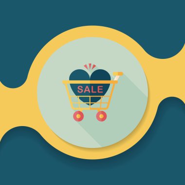 Uzun Gölge, eps10 ile Sevgililer Günü Satılık düz simgesi