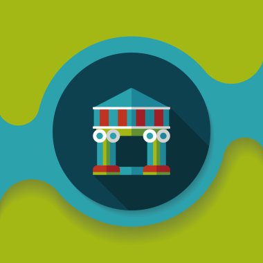 Bina uzun gölge, eps10 düz simgesiyle