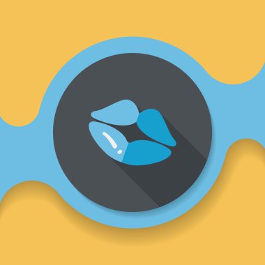 Uzun Gölge, eps10 ile Sevgililer günü dudak düz simgesi