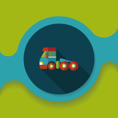 Uzun Gölge, eps10 ile ulaşım çekici düz simgesi