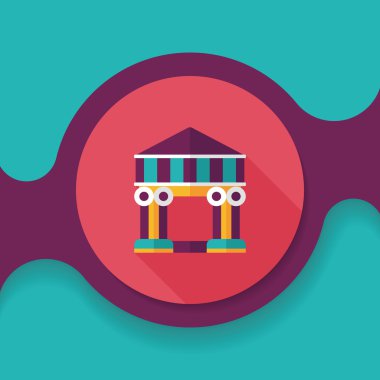 Bina uzun gölge, eps10 düz simgesiyle