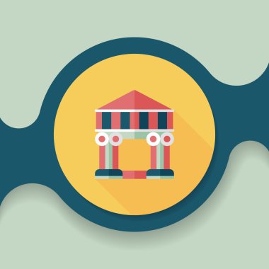 Bina uzun gölge, eps10 düz simgesiyle