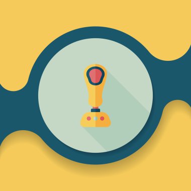 Joystick uzun gölge, eps10 düz simgesiyle