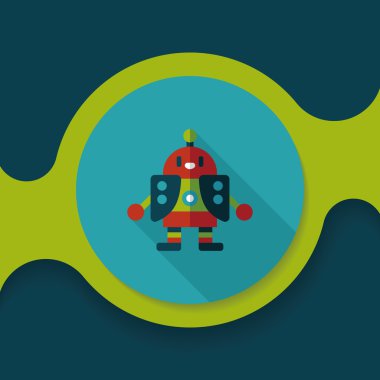 Uzun Gölge, eps10 robot düz simgesiyle