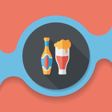 Uzun Gölge, eps10 şarap düz simgesi