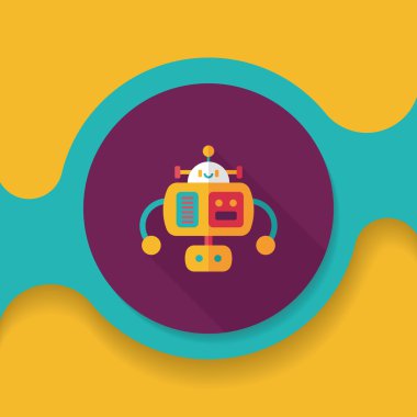 Uzun Gölge, eps10 robot düz simgesiyle