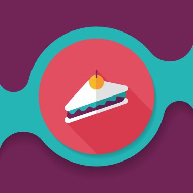 sandviç uzun gölge, eps10 düz simgesiyle