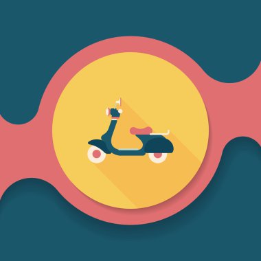 Uzun Gölge, eps10 ile ulaşım scooter düz simgesi