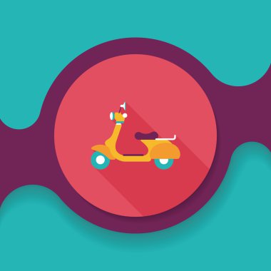 Uzun Gölge, eps10 ile ulaşım scooter düz simgesi