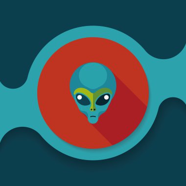 Uzun Gölge, eps10 alanı yabancı düz simgesiyle