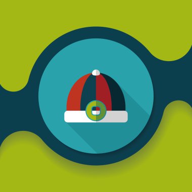 Çince hat düz simgesi ile uzun gölge, eps10