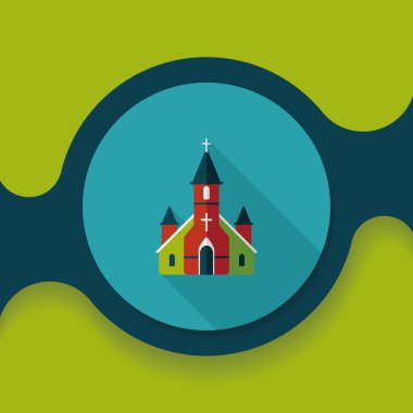 Uzun Gölge, eps10 düğün kilise düz simgesiyle