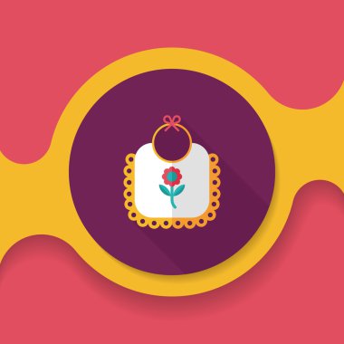 Bebek önlüğü uzun gölge, eps 10 düz simgesiyle