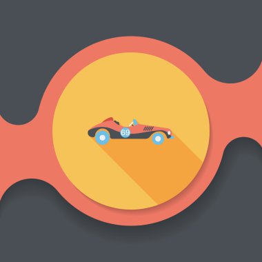 Uzun Gölge, eps10 ile ulaşım açık araba düz simgesi