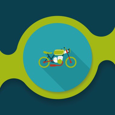 Uzun Gölge, eps10 ile ulaşım motosiklet düz simgesi