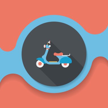 Uzun Gölge, eps10 ile ulaşım scooter düz simgesi