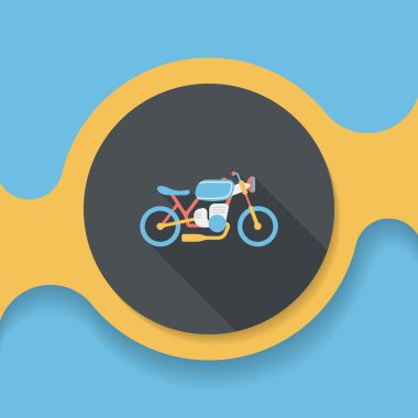 Uzun Gölge, eps10 ile ulaşım motosiklet düz simgesi