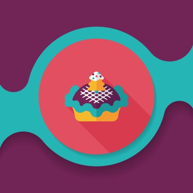 Uzun Gölge, eps10 ile Noel pie düz simgesi