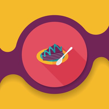 Uzun Gölge, eps10 ile pasta düz simgesi