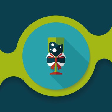 Uzun Gölge, eps10 Noel kokteyl düz simgesiyle