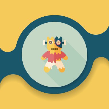 canavar uzun gölge, eps10 düz simgesiyle