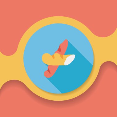 Uzun Gölge, eps10 ile Fransız ekmeği düz simgesi