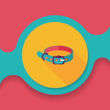 Uzun Gölge, eps10 ile evde beslenen hayvan köpek zincirleri düz simgesi