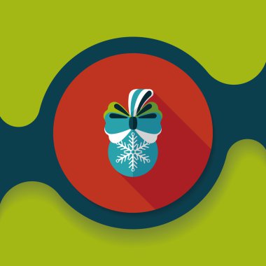 Noel uzun gölge, eps10 ile düz simgesi asılı