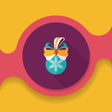 Noel uzun gölge, eps10 ile düz simgesi asılı