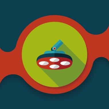 Ameliyathane uzun gölge ışık düz simgesi