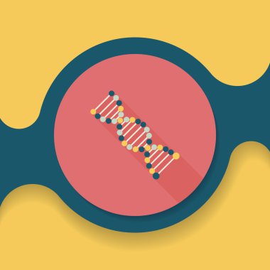 DNA uzun gölge düz simgesi