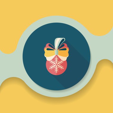 Noel uzun gölge, eps10 ile düz simgesi asılı