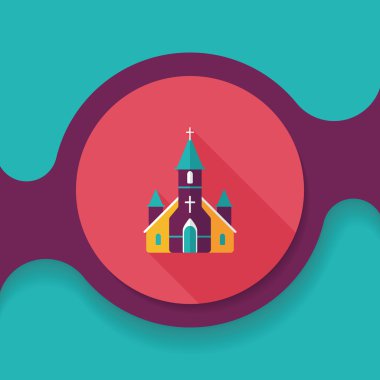 Uzun Gölge, eps10 düğün kilise düz simgesiyle