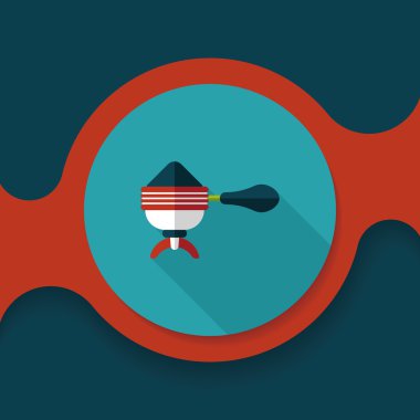 Uzungölgeli kahve makinesi düz simgesi, eps10