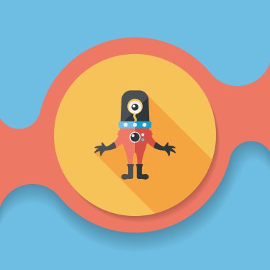 Uzun Gölge, eps10 alanı yabancı düz simgesiyle